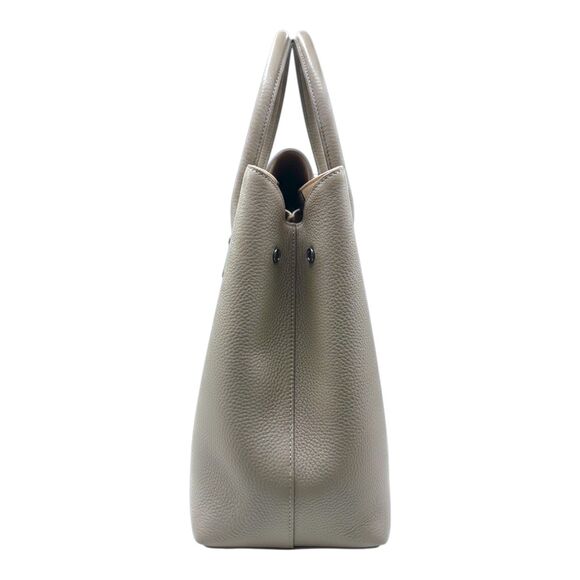 NWOT Cuyana Trapeze Top Handle Satchel Crossbody Strap Leather Stone Grey SAMPLE - Picture 5 of 14